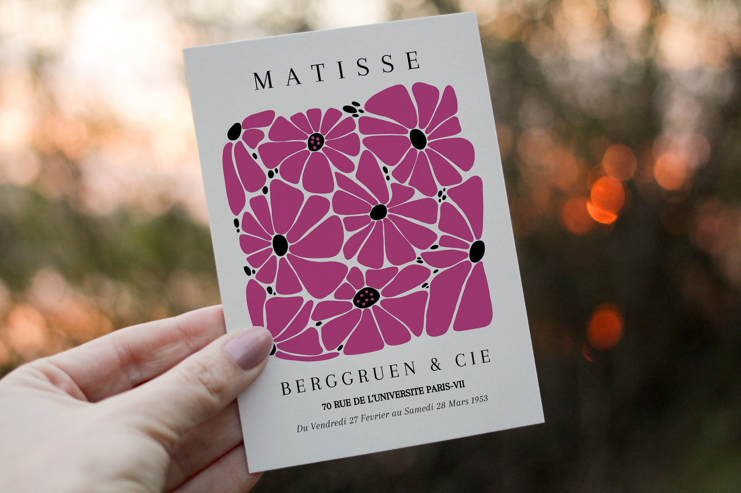 Matisse Pink Flower Print