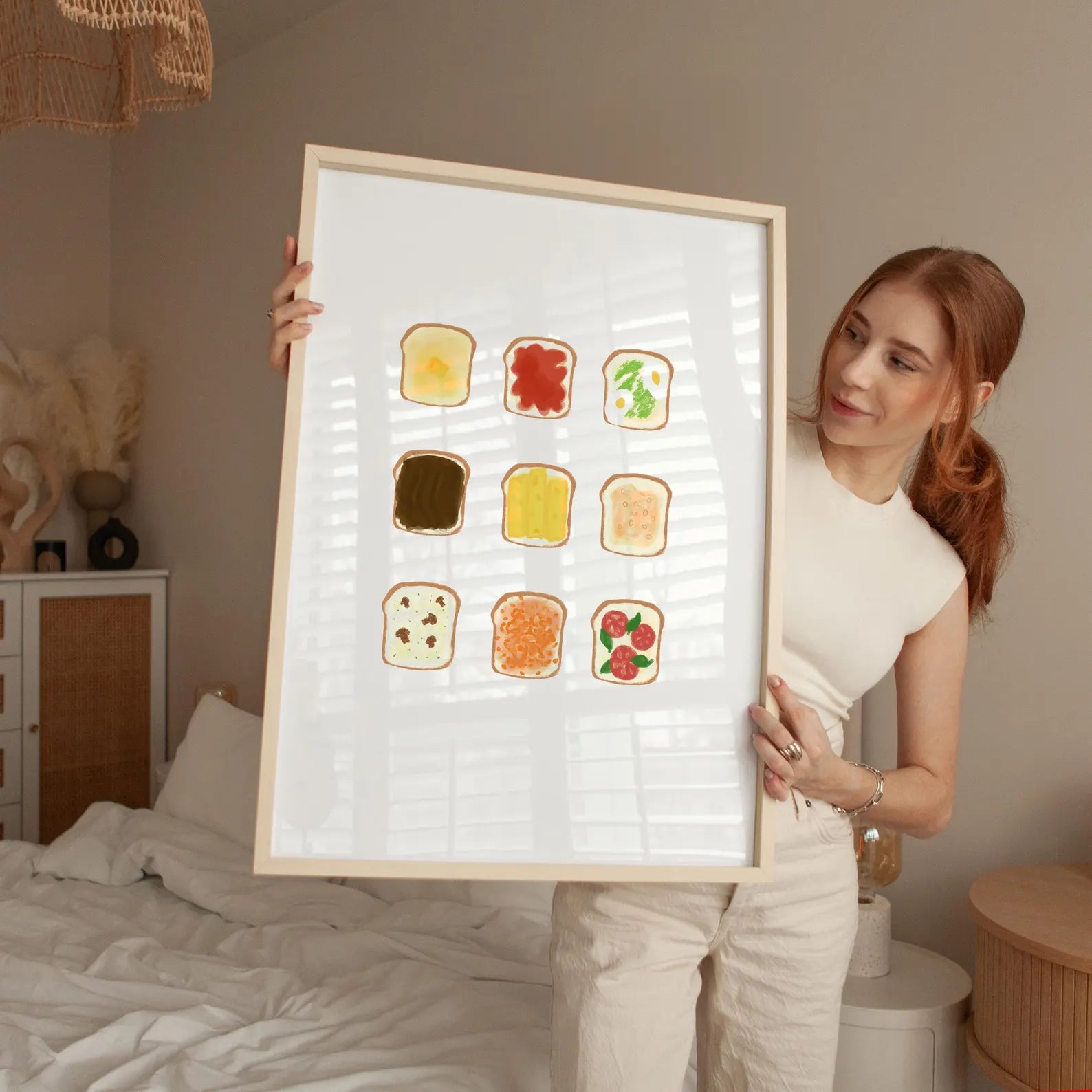Women Holding Ems Toast Menu Print