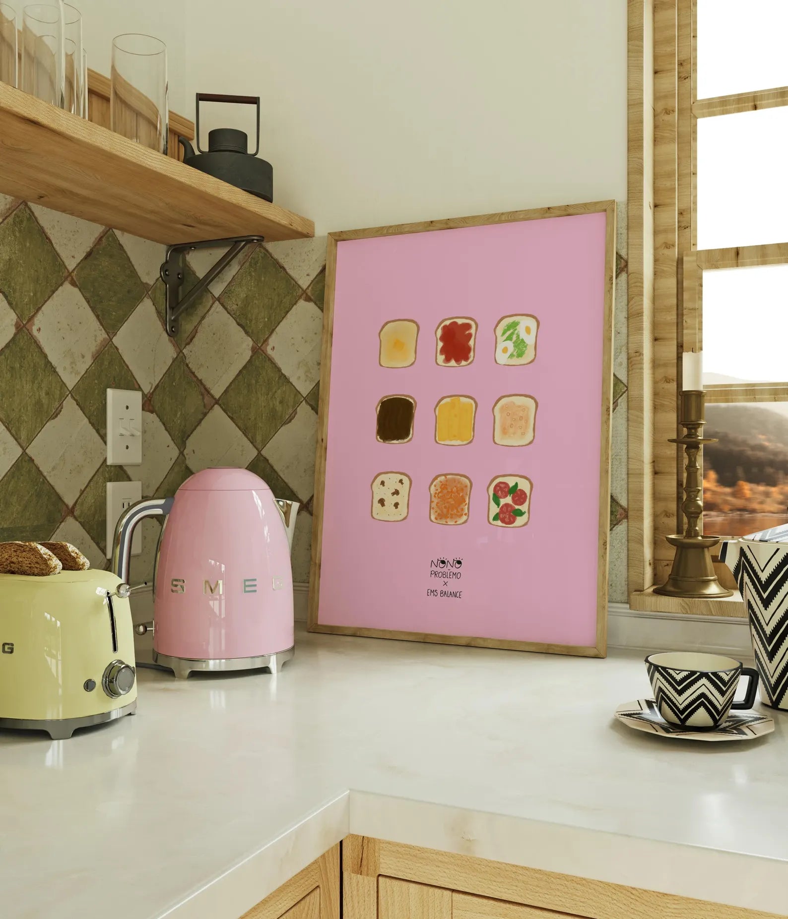 Kitchen Toast Toppings Wall Print