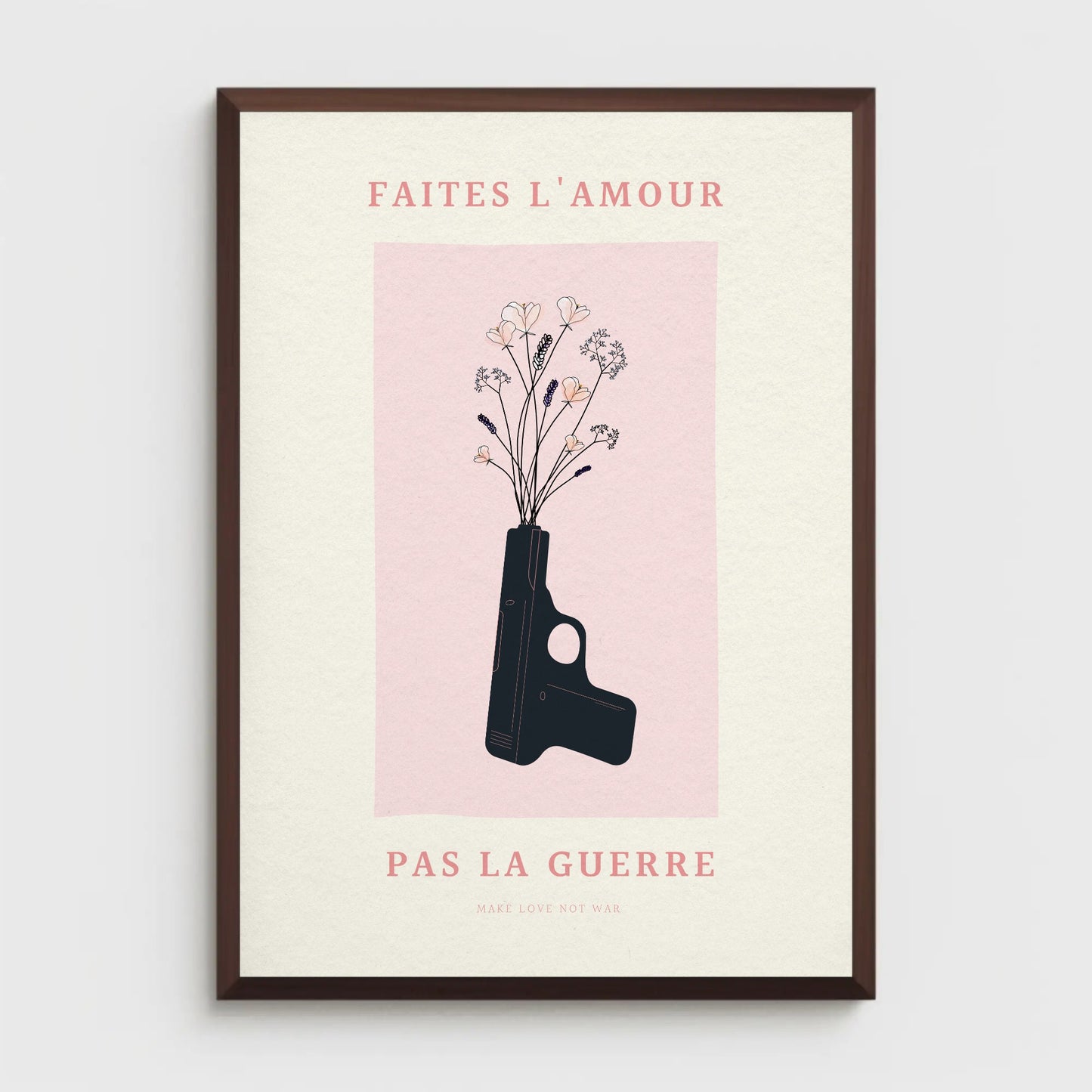 French Revolver with Flowers