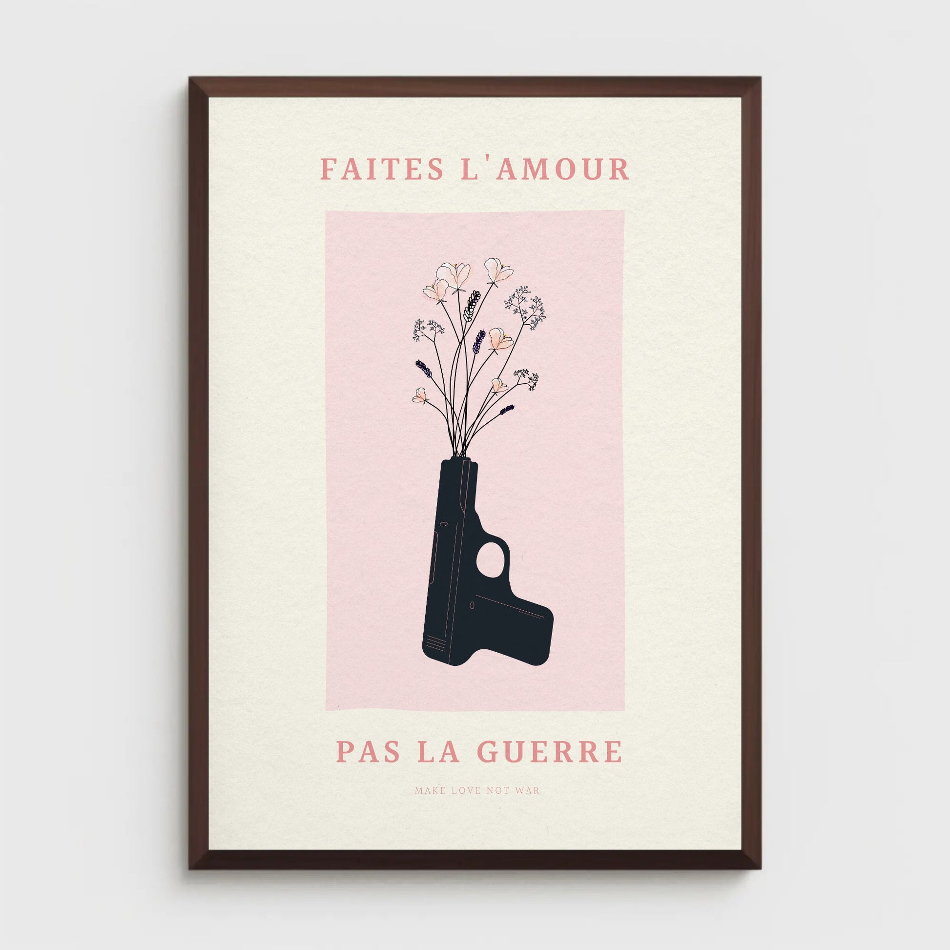 French Revolver with Flowers