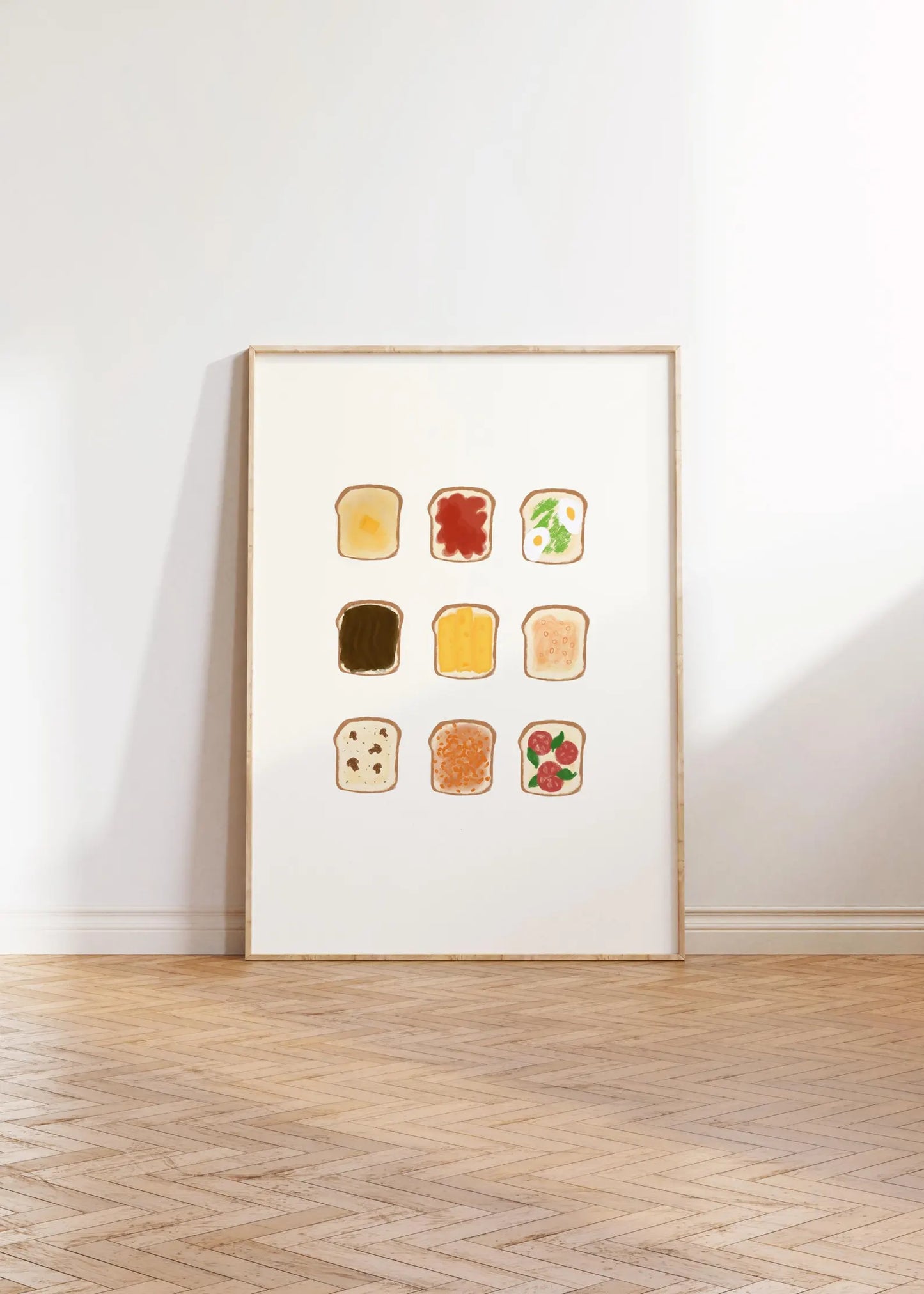Ems Toast Menu on White Background