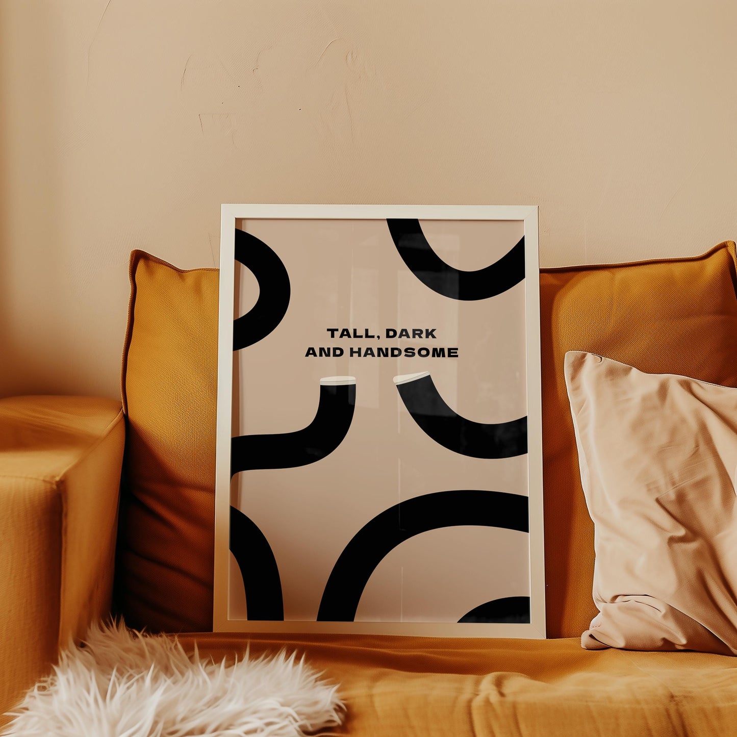 Tall Dark and Handsome brown poster