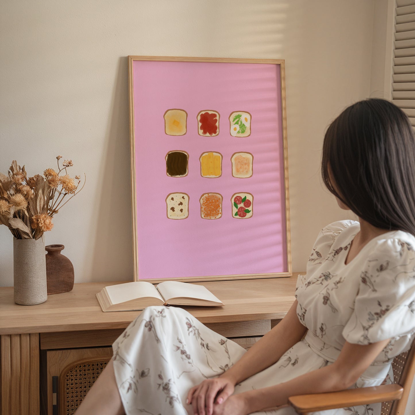 Toast Toppings Kitchen Wall Print