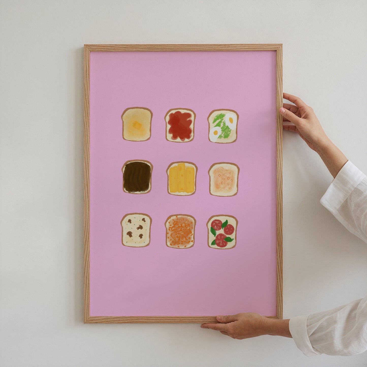 Ems Toast Menu - Toast Toppings Kitchen Wall Print