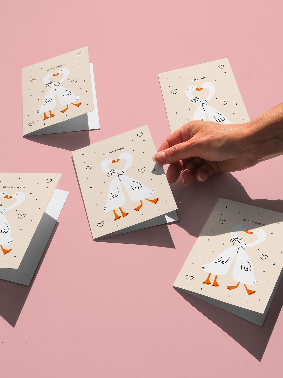 White Silly Goose Card