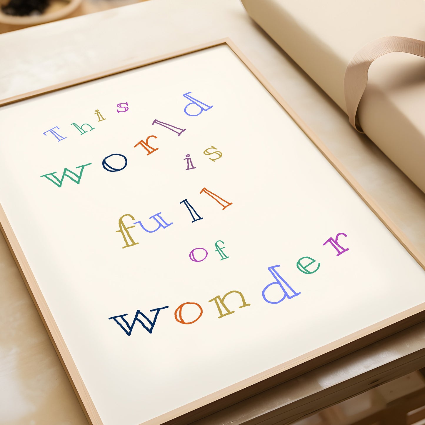 The world is full of wonder wall art print