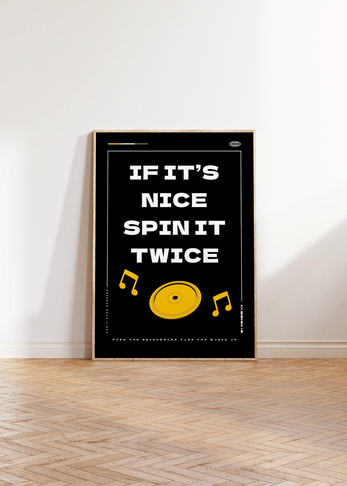 If it's nice spin it twice retro vinyl wall art print