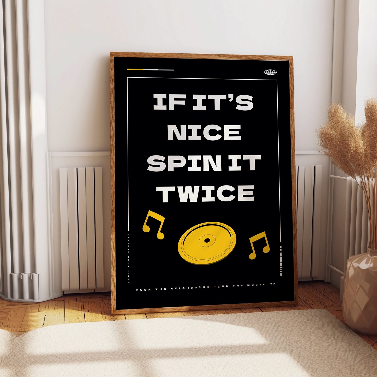 If it's nice spin it twice retro vinyl wall art print