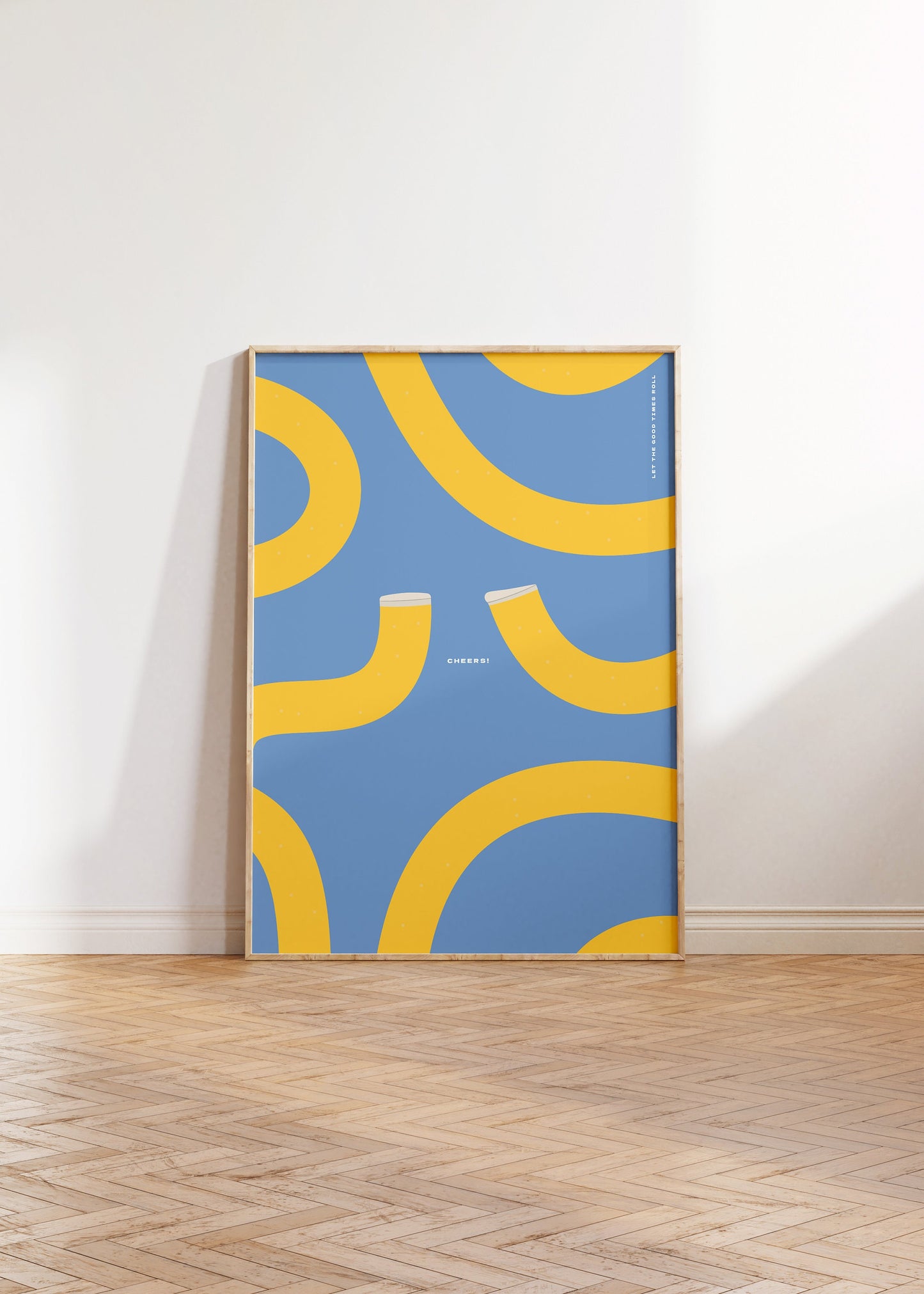 Beer / Larger / IPA blue and yellow wall art print