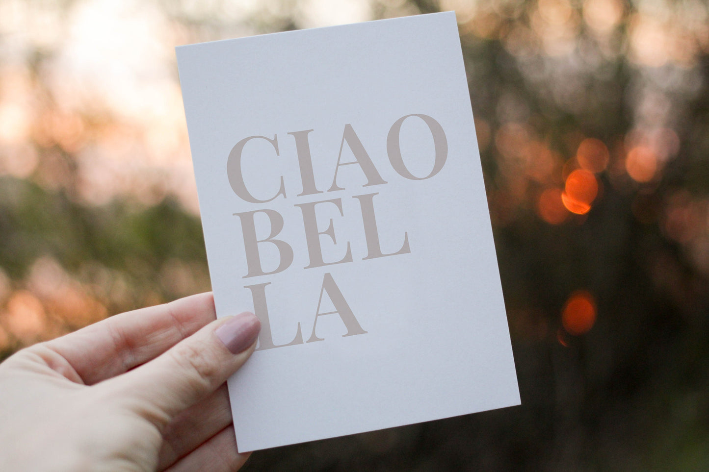 Ciao Bella Print Typography Wall Art Home Decor Bedroom Print