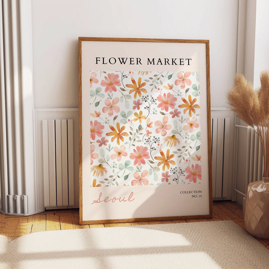 Henri Matisse Flower Market Print Wall Art, Home decor Seoul Korea Floral Kitchen Bedroom Living room, hall wall art poster print gift