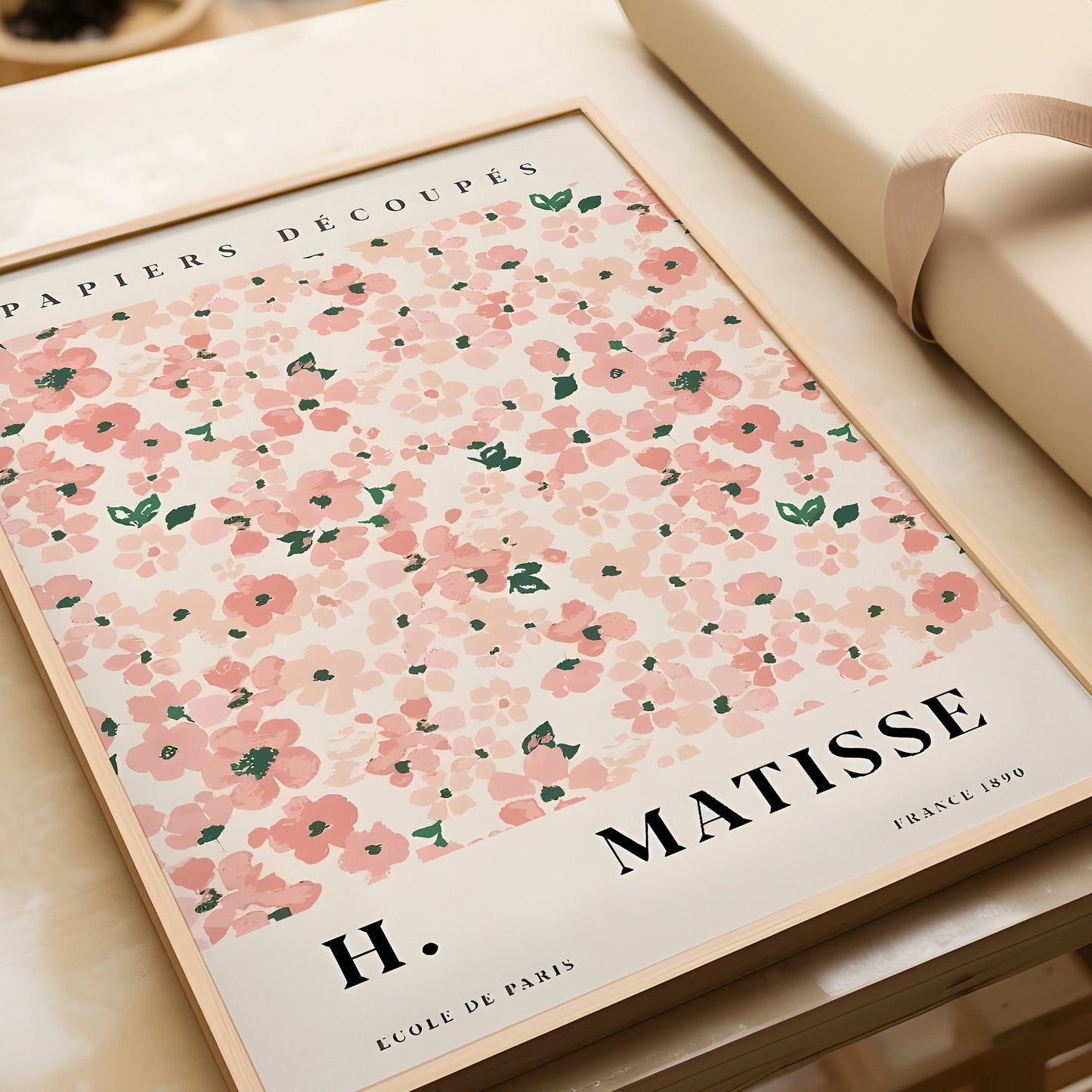 Henri Matisse Flower Market Print, Pink Floral Wall Art, Home decor, Kitchen, Bathroom, Bedroom, Living room hall wall art Christmas gift