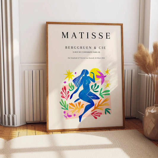 Henri Matisse Colourful Female Print Berggruen & Cie Wall Art, Home decor, Kitchen Bedroom, Bathroom, Living room Art gift for her