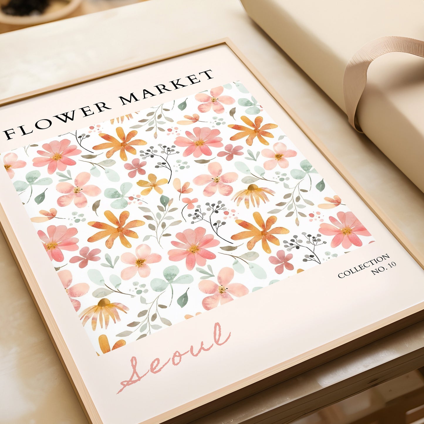 Henri Matisse Flower Market Print Wall Art, Home decor Seoul Korea Floral Kitchen Bedroom Living room, hall wall art poster print gift