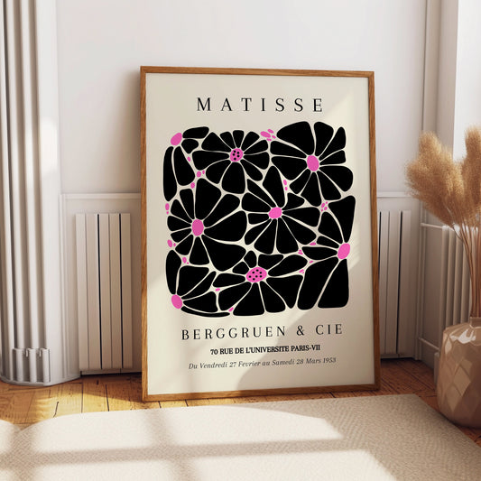 Henri Matisse Flower Print Wall Art, Bold Modern Home decor Floral Paper Cut out Kitchen Bedroom Living room hall wall art poster print gift