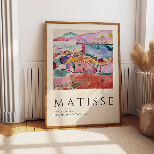 Matisse Inspired House Painting Print, Wall Art Print, Classic Home decor, Kitchen Bedroom, Living room, Bathroom Blue Art prints