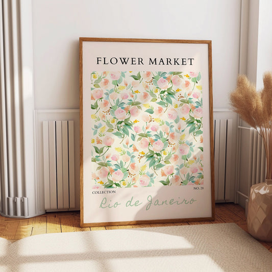 Henri Matisse Flower Market Print Wall Art, Home decor Rio De Janeiro Floral Kitchen Bedroom Living room, hall wall art poster print gift