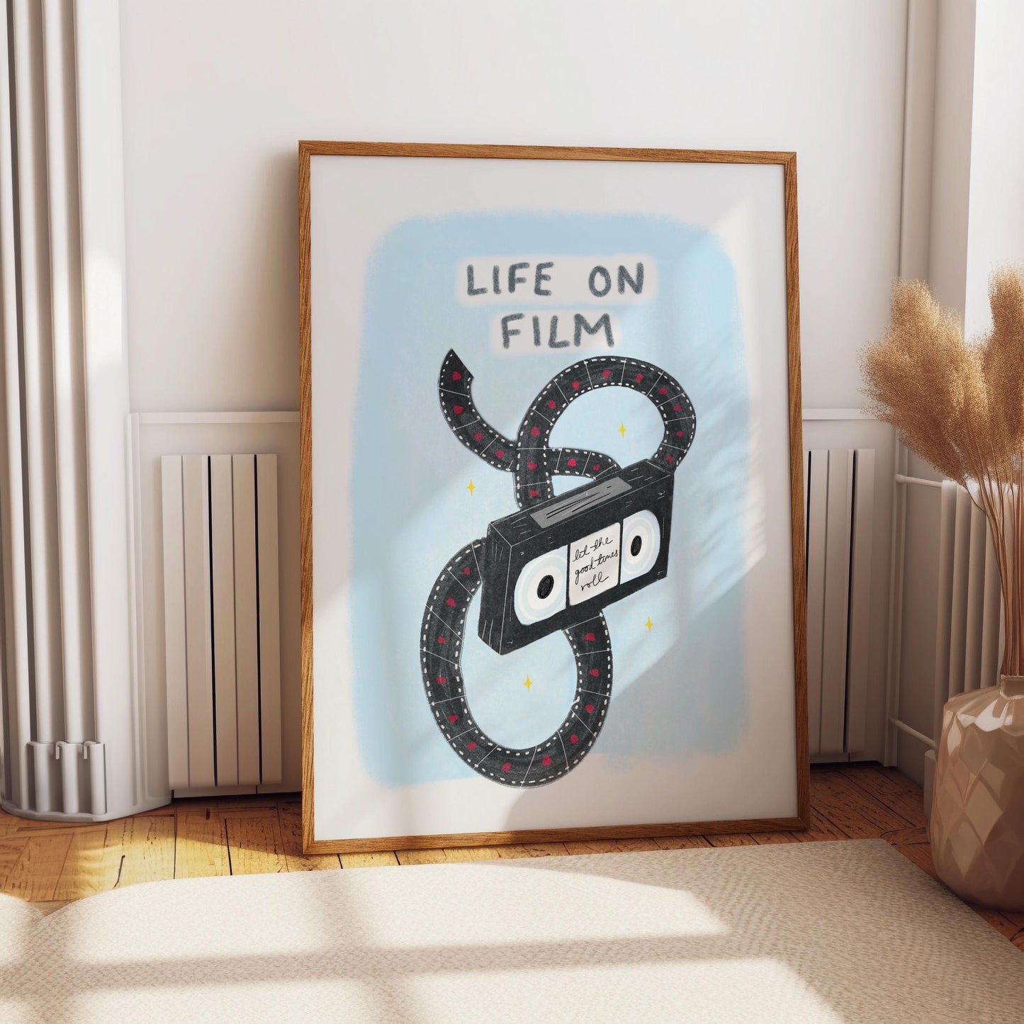 Life on Film Retro VHS hand drawn print