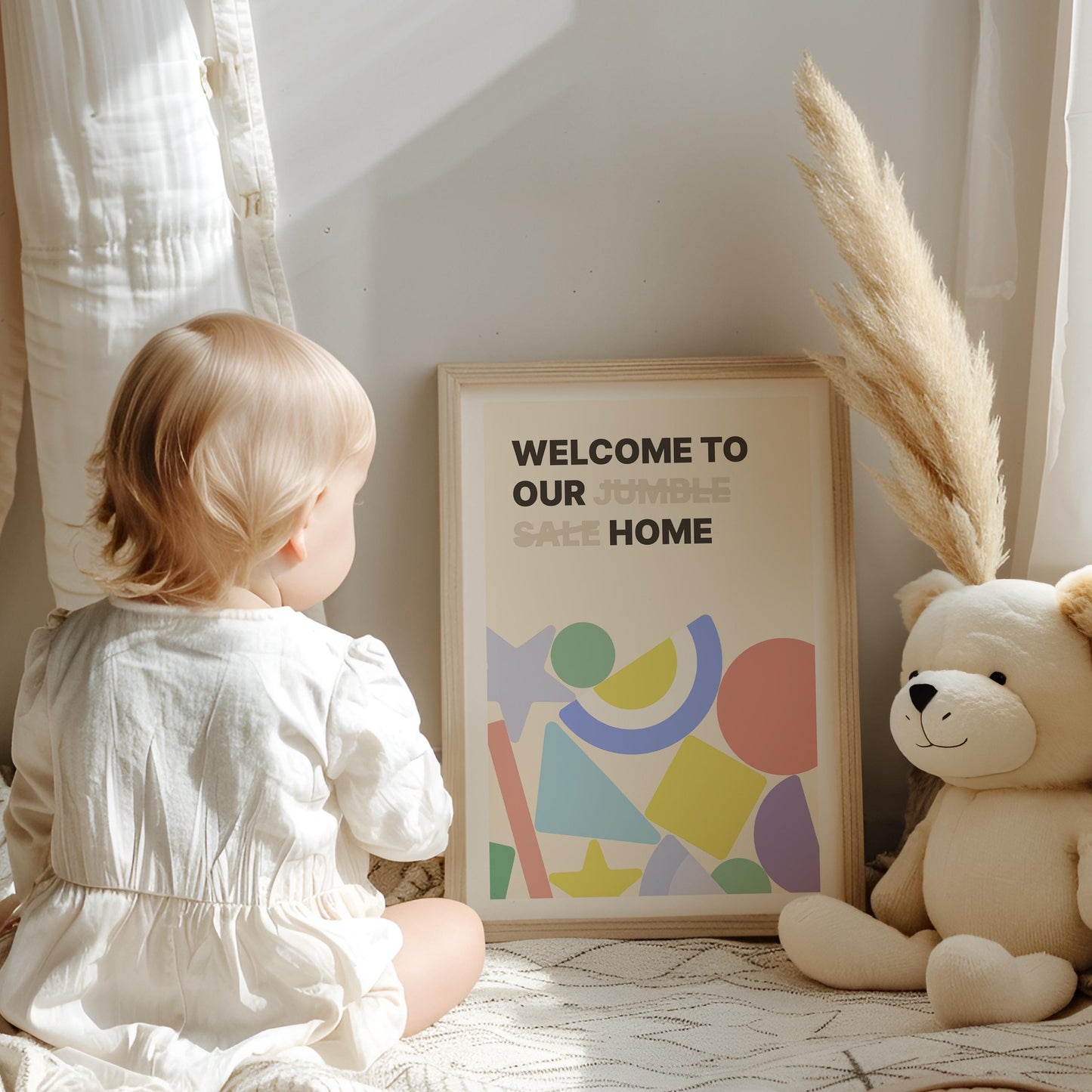 Welcome to our Home (jumble sale) Entry sign wall art print