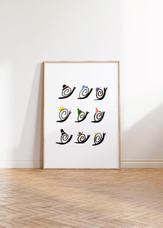 Snail Wall Art Room Print