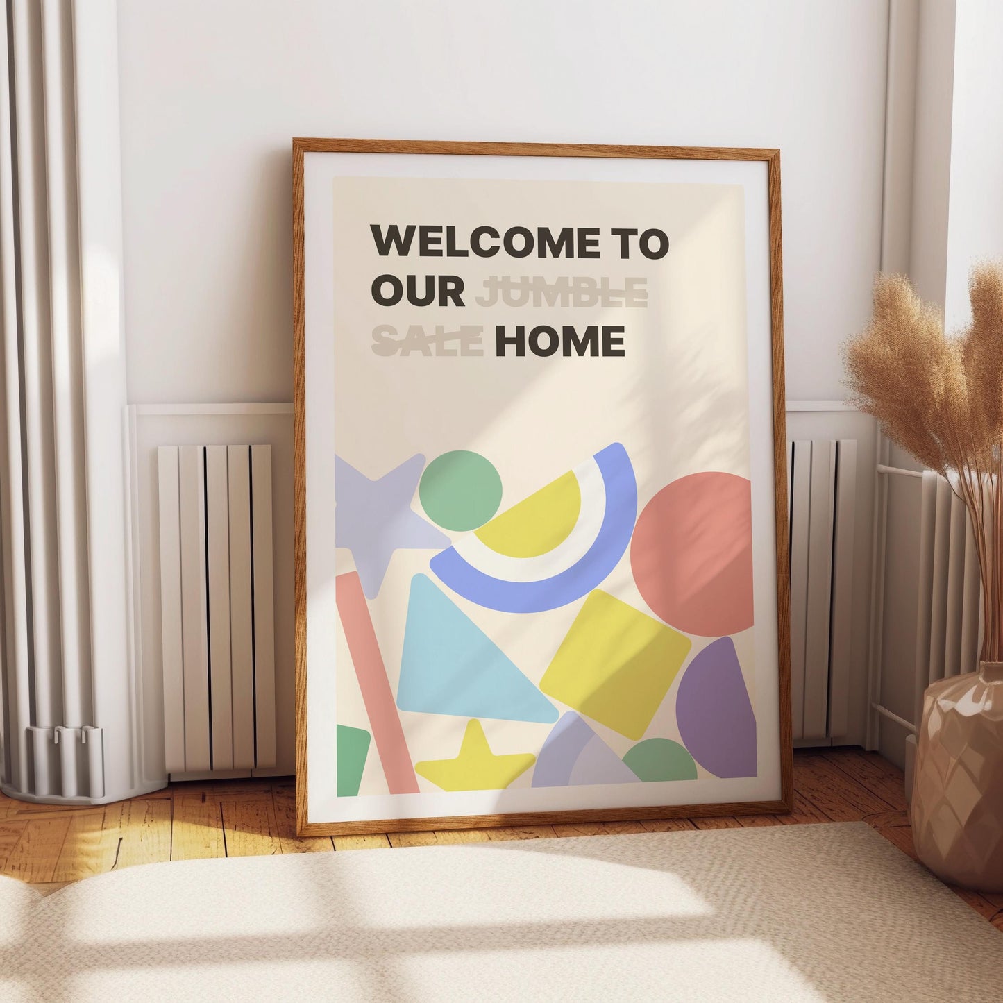 Welcome to our Home (jumble sale) Entry sign wall art print