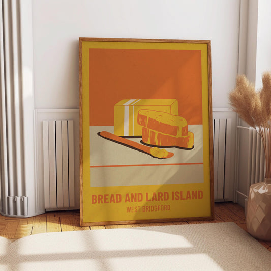 Bread and Lard Island - West Bridgford Nottingham Wall art poster